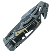 Smith & Wesson Border Guard With Skeleton Handle - Half Serrated Edge