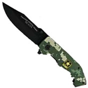 Schrade US Army Linerlock Black Drop Point Blade Pocket Folding Knife