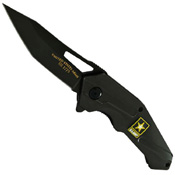 Schrade US Army Black Ti Coated SS Tanto Knife With Shield