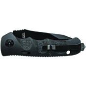 Schrade Mini Black Tanto 4116 Steel Push Button Lock