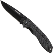 Schrade Black Aluminum Folder 8Cr13MoV Steel