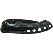 Schrade Aluminum Folder Holes In Black Handle 8Cr13MoV Steel