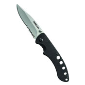 Schrade G10 Folder Holes In Handle 9Cr14Mov 40 Percent Serrated Blade