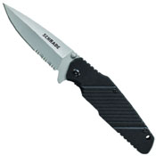 Schrade G10 40 Percent Serrated Drop Point 9Cr18mov Steel Liner Lock