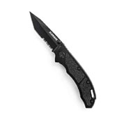 Schrade Liner Lock Black Tanto Stainless Steel Aluminum Handle Serrated Folding Knife