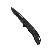Schrade Black 9Cr14Mov Steel Lock Back Serrated Folding Knife