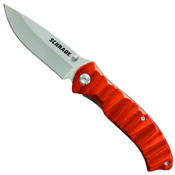 Schrade Orange Aluminum Folder Drop Point 9Cr18MoV Steel Blade Liner Lock Thumb Studs