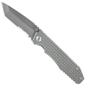 Schrade Tanto Frame Lock With Stamped Design In Handle Titanium Coated Serrated Blade 9Cr18mov Steel