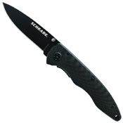 Schrade Large Black Aluminum Folder 8Cr13MoV Steel