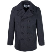Classic Melton Wool Navy Pea Coat