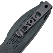 Black TiNi Aegis Mini Tanto Knife With Serrated Blade