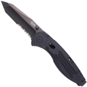 SOG Mini Aegis Folding Knife - Half Serrated Edge