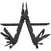 Black Oxide Leather Sheath PowerLock EOD with V-Cutter