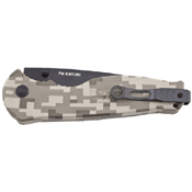 Black TiNi Flash II Knife With Digi Camo And Half Serrated Blade
