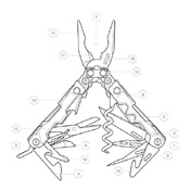 SOG PowerLitre Stainless Steel Mini Multi-Tool