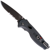 SOG Partially Serrated Flash II Black TiNi Blade Folding Knife