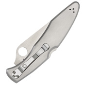 Spyderco Police Model Stainless Steel Handle Folding Knife