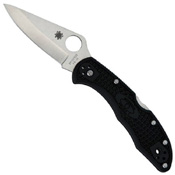 Spyderco Delica 4 Black FRN Handle Folding Blade Knife