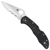 Spyderco Delica 4 Black FRN Handle Folding Blade Knife