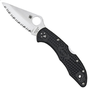 Spyderco Delica 4 Black FRN Handle Folding Blade Knife