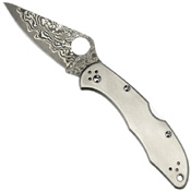 Delica 4 VG-10 Damascus Blade Folding Knife