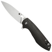 Spyderco Brad Southard Positron Flipper with Plain Blade and Carbon Fiber Handles