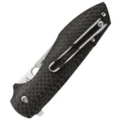 Spyderco Brad Southard Positron Flipper with Plain Blade and Carbon Fiber Handles