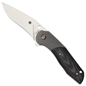 Hanan CPM-S30V Steel Stonewash Blade Folding Knife - Black