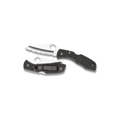 Spyderco Salt Black FRN H-1 Spyder Edge Folding Knife