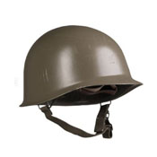 Surplus Austrian Od M1 Steel Helmet W/Liner Like New