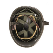 Surplus Austrian Od M1 Steel Helmet W/Liner Like New