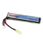 Li-Po 11.1v 1000mAh 20C Stick Style Buffer Tube Size Battery