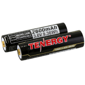 Tenergy Li-ion 18650 2600mAh W/ Micro-USB Charging Port 2-Pack