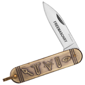 Masonic Gold Folding Pocket Knife