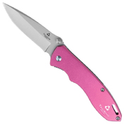 United Cutlery Tailwind Anodized Aluminum Pink Handle Folding Knife