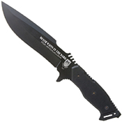 United Cutlery Death Waits in the Dark Fighting Knife - Black