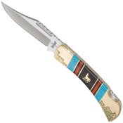United Cutlery Frontier Collection Howling Wolf Lockback Folding Blade Knife