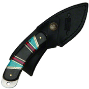 United Cutlery Frontier Howling Wolf Skinner Damascus Blade Fixed Knife