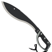 United Cutlery Colombian Survival Sawback Kukri Machete - Black