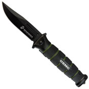 USMC Black and Green Combat Pocket Folding Knife