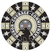 USMC Cord-Wrapped Handle Throwing Knife Set