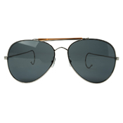 Aviator Air Force Style Sunglasses W Printed Case & Box