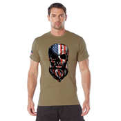 Ultra Force US Flag Bearded Skull T-Shirt