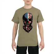 Ultra Force US Flag Bearded Skull T-Shirt