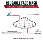US Flag Reusable 3 Layer Face Mask
