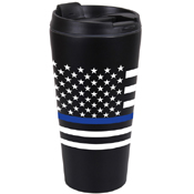 Ultra Force Thin Blue Line Flag Travel Mug