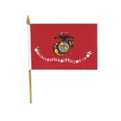 USMC Mini 4 Inch X 6 Inch American Flag