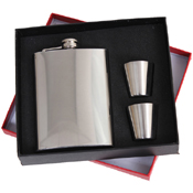Stainless Steel Flask Gift Set