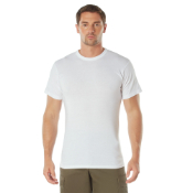 Mens Solid Color Polycotton Military T-Shirt
