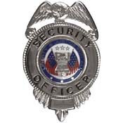 Security Officer Badge With Flags